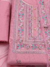 Embroidered Organza Unstitched Suit With Dupatta